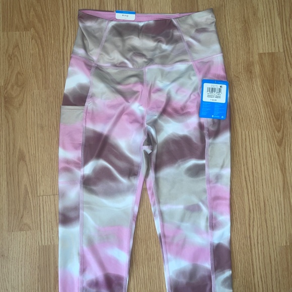 Columbia Boundless Trek Performance Full Length Pink Marbled Leggings Size Small - Picture 6 of 10